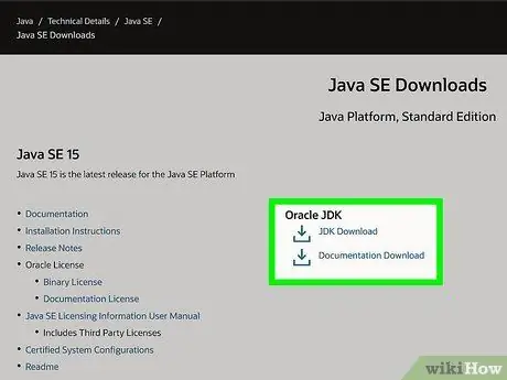 Instalirajte Java Software Development Kit Korak 2