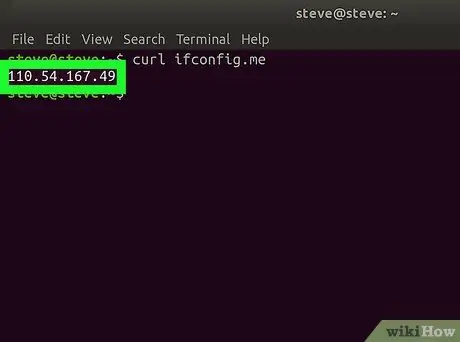 Patikrinkite IP adresą „Linux“12 veiksme
