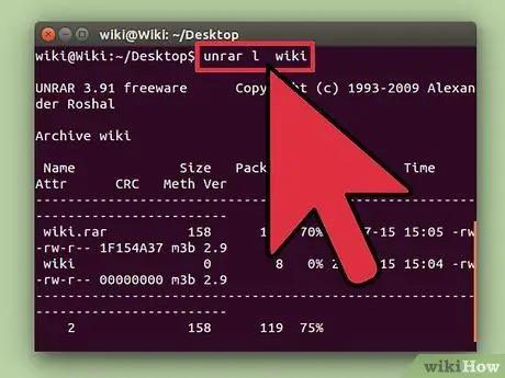 File Unrar in Linux Passaggio 10