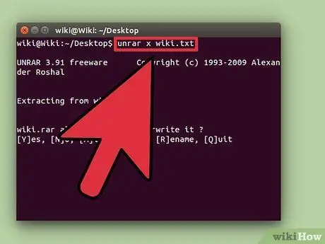 Unrar Fișiere în Linux Pasul 8