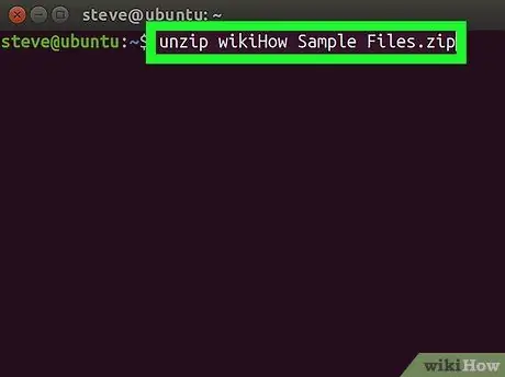 I-unzip ang mga File sa Linux Hakbang 5