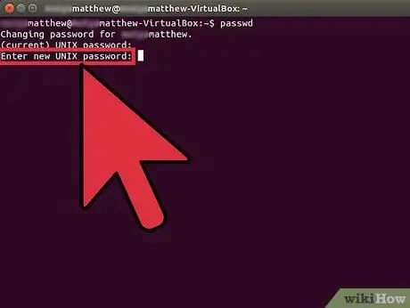 Verander uw wachtwoord in Linux Stap 4