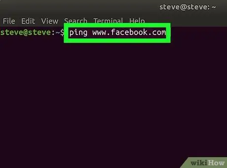 Ping in Linux Step 3