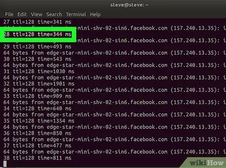 Ping ใน Linux ขั้นตอนที่ 5