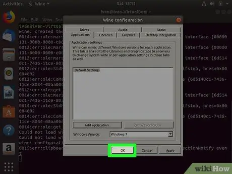 Izmantojiet Wine operētājsistēmā Linux 12. darbība