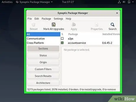 Pasang Perisian dalam Debian Linux Langkah 1