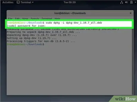 Installazione del software in Debian Linux Passaggio 13