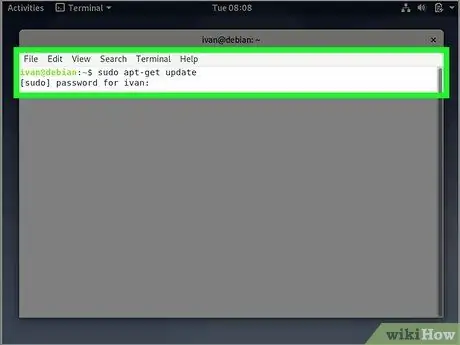 Debian Linux Adım 7'de Yazılımı Kurun