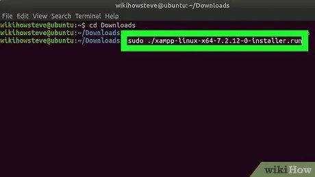 Linux Adım 7 -də XAMPP qurun