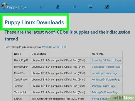 Տեղադրեք Puppy Linux Քայլ 1