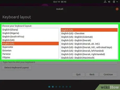 Cambia il layout della tastiera in Ubuntu Passaggio 7