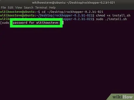 Voer INSTALL.sh-bestanden uit in Linux met behulp van Terminal Stap 8