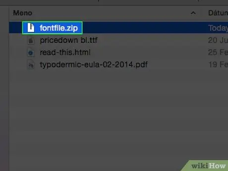 Installieren Sie eine Schriftart auf einem Mac Schritt 2