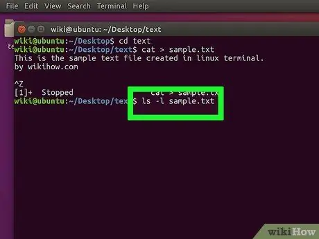 Terminal Addım 11 -dən istifadə edərək Linux -da Mətn Faylını yaradın və redaktə edin