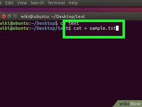 Créer et modifier un fichier texte sous Linux à l'aide de l'étape 7 du terminal