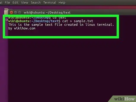 Terminal Adım 9'u Kullanarak Linux'ta Metin Dosyası Oluşturun ve Düzenleyin