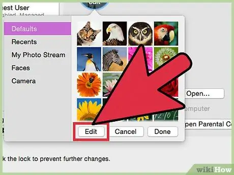 Cambia la tua immagine del profilo su un computer Mac Passaggio 5