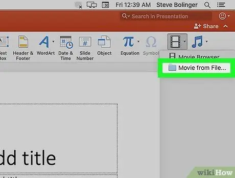 დაამატეთ ვიდეო Powerpoint– ში Mac– ზე ნაბიჯი 5