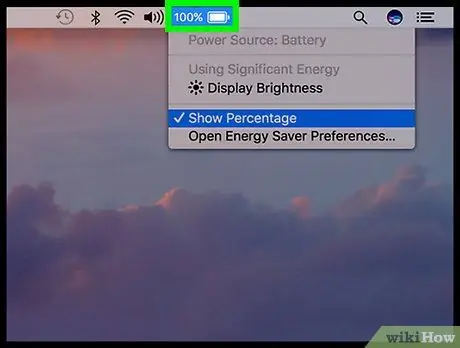 Mostra la percentuale della batteria su Mac Passaggio 5