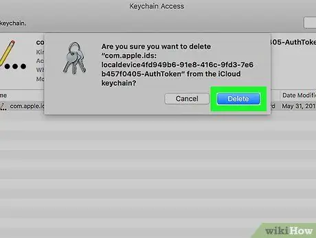 Изтрийте запазените пароли от ключодържателя iCloud на macOS Стъпка 7