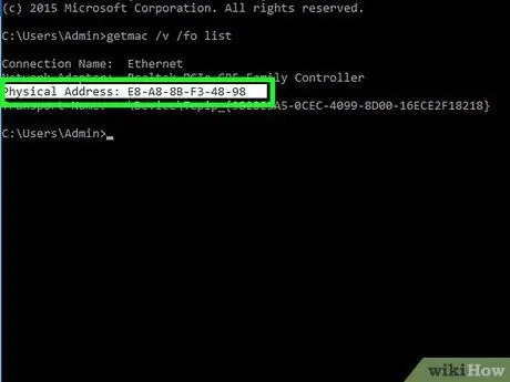 Keresse meg számítógépének MAC -címét 18. lépés