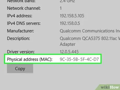 Kompyuteringizning MAC manzilini toping 5 -qadam