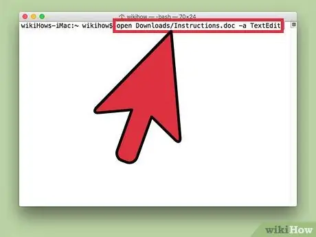 Apri le applicazioni utilizzando Terminal su Mac Passaggio 3