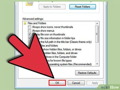 Show Hidden Files in Windows 7 Step 8