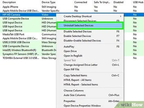 Borrar el registro del equipo de conexión USB Paso 8