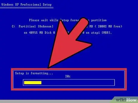 Instalējiet Windows XP 11. darbība