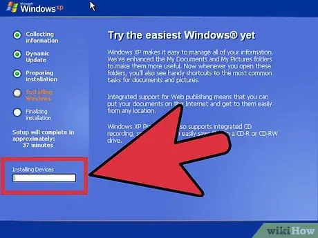 Įdiekite „Windows XP“14 veiksmas