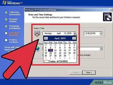 Windows XP Adım 18'i yükleyin