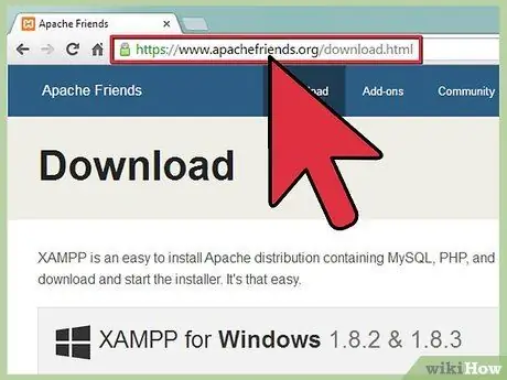 Įdiekite „XAMPP“, skirtą „Windows“, 1 veiksmas