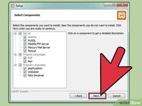 Instale o XAMPP para Windows, Etapa 5