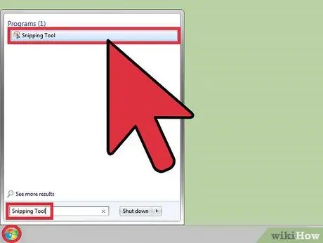 Microsoft Windows Adım 1'de Snipping Tool ile Ekran Görüntüsü Alın