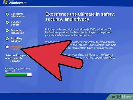 'Atlikite „Windows XP“„Remonto diegimą“10 veiksmą