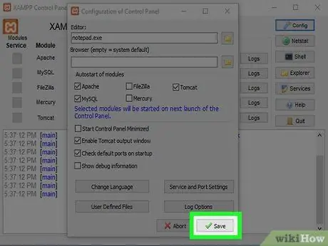 Mulakan XAMPP pada Permulaan di Windows Langkah 4