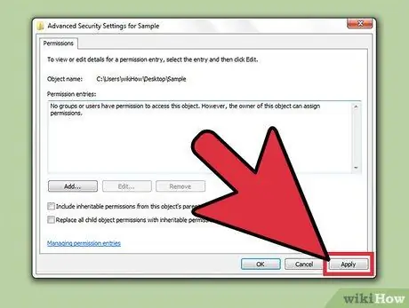 Cambiar los permisos de archivo en Windows 7 Paso 10