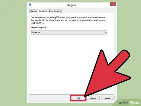 Modifica le impostazioni della posizione in Windows 8 Passaggio 9