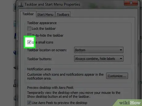 Windows 7 Taskbar Icons 6 -кадамынын өлчөмүн ыңгайлаштырыңыз