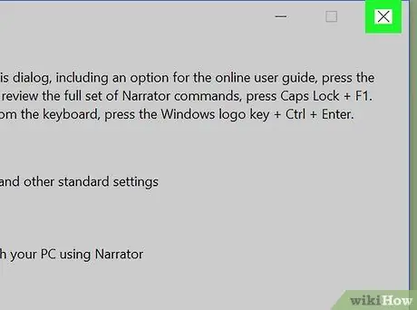 Désactiver le démarrage de Microsoft Narrator Étape 2