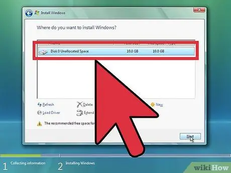 A Windows Vista telepítése 13. lépés