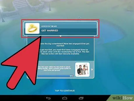 Funga ndoa katika Sims Freeplay Hatua ya 13