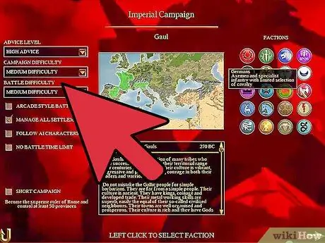 Buka Kunci Faksi di Rome Total War Step 3