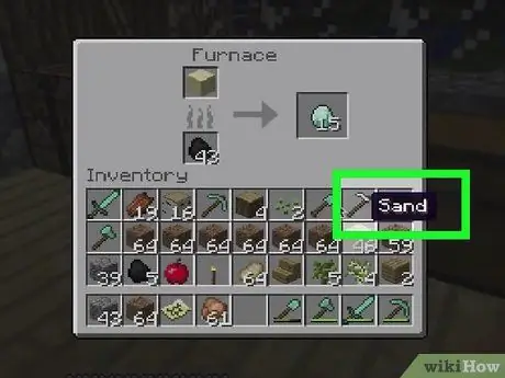 Üveg készítése a Minecraftban 1. lépés