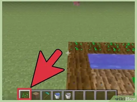 Tarwe laten groeien in Minecraft Stap 6