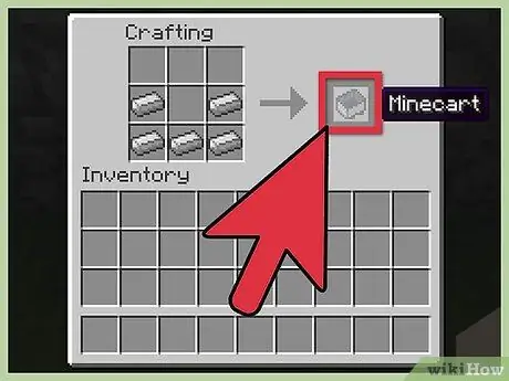 مرحله 8 در Minecraft یک Minecart بسازید