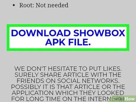 Download Showbox on Android Step 2