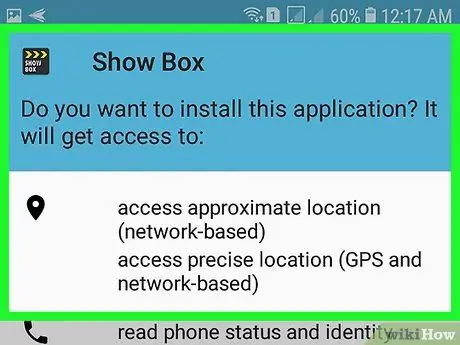 Stáhněte si Showbox pro Android Krok 8