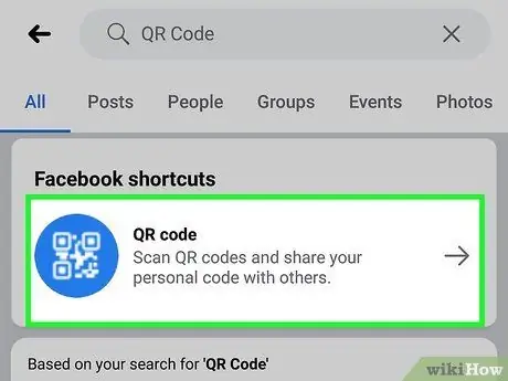 Utilizați codurile QR pe Facebook pe Android Pasul 10